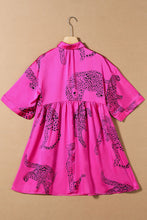 Load image into Gallery viewer, Rose Cheetah Print Bell sleeve mini

