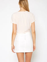 Load image into Gallery viewer, White Denim Mini Skirt

