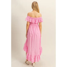 Load image into Gallery viewer, Pink High Low Midi Dress
