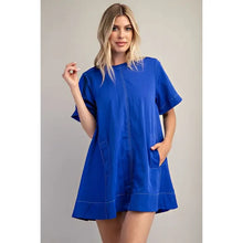 Load image into Gallery viewer, Crew Neck Short Sleeve A-Line Dress
