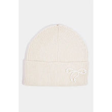 Load image into Gallery viewer, Pearl Beaded Ribbon Knitted Beanie
