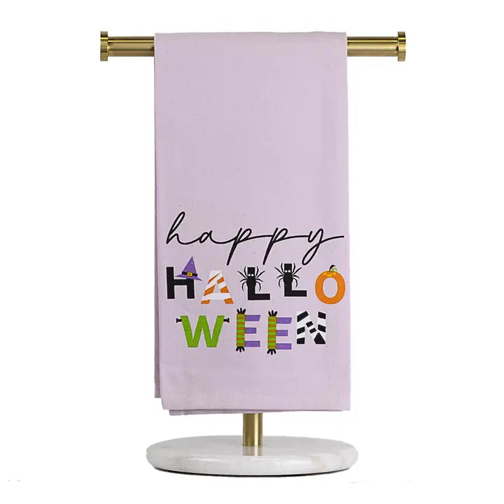 Happy Halloween Hand Towel Light Purple/Multi 20x28