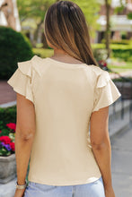 Load image into Gallery viewer, Cream Ruffle Sleeve Top
