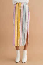 Load image into Gallery viewer, Sequin striped skirt
