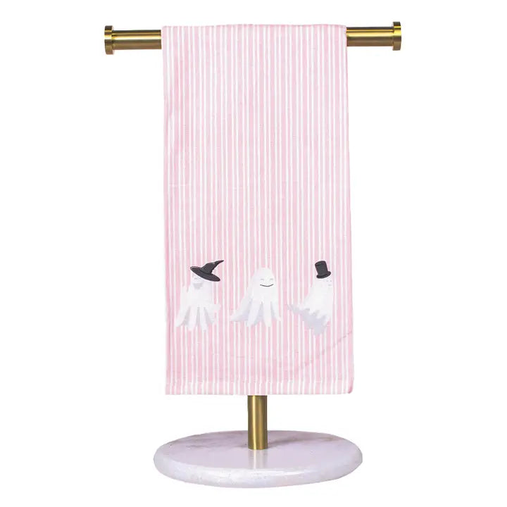 Ghouls Just Wanna Have Fun Hand Towel Light Pink/Black/White 20x28