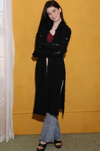 Load image into Gallery viewer, Distressed Cardigan Sweater Black
