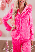 Load image into Gallery viewer, Hot Pink Leopard PJ Set
