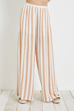 Load image into Gallery viewer, Camel Stripe Wide leg Pants
