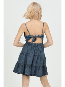 V Neck Open Back Sundress