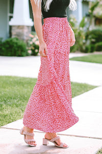 Pink Leopard Print Maxi