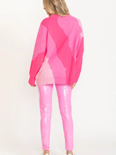 Load image into Gallery viewer, Pink Color Block Sweater
