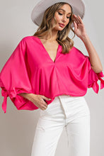 Load image into Gallery viewer, V Neck Satin Blouse
