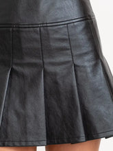 Load image into Gallery viewer, Vegan Leather Pleated Skirt
