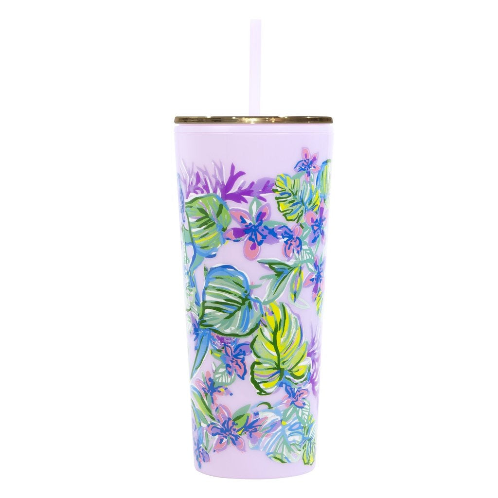 Lilly Pulitzer Tumbler with Straw, Mermaid in the Shade