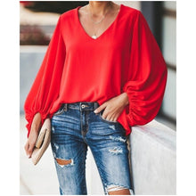 Load image into Gallery viewer, Love Lantern V Neck Blouse
